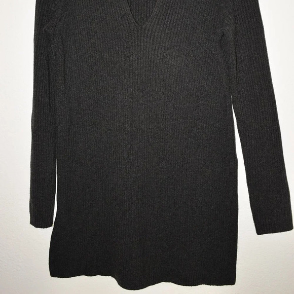 Anthropologie Tunic Sweater Sz M Merino Wool Neutral Lagenlook Minimalist Soft - Picture 6 of 14
